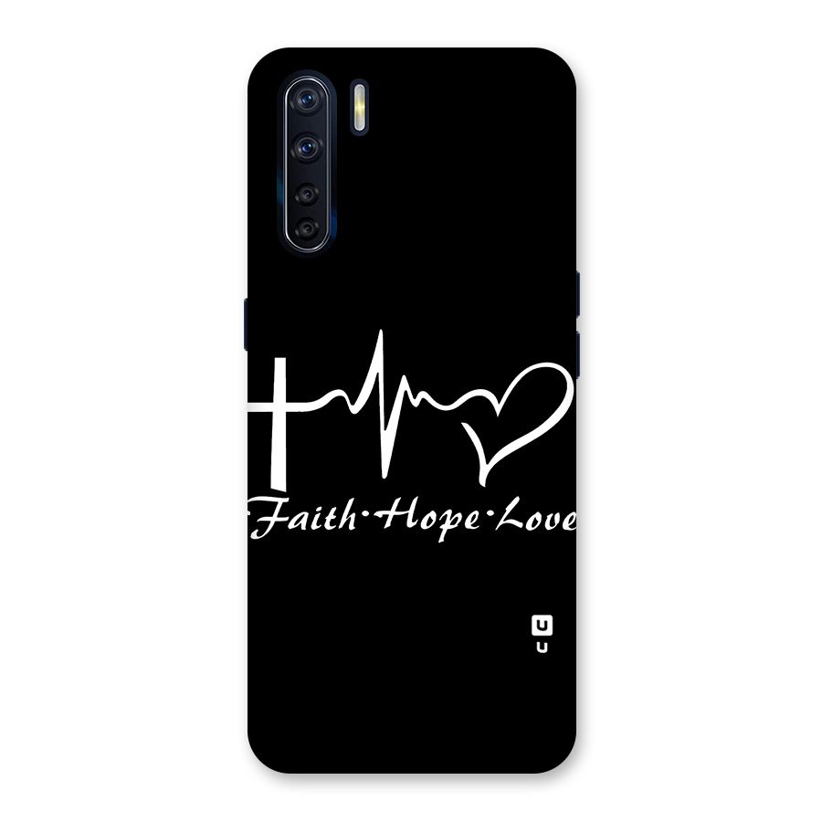 Faith Hope Love Heart Sign Back Case for Oppo F15