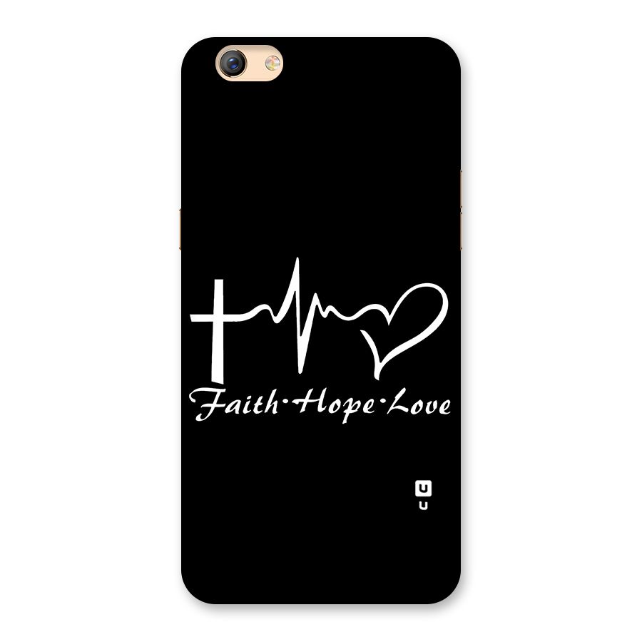 Faith Hope Love Heart Sign Back Case for Oppo F3 Plus