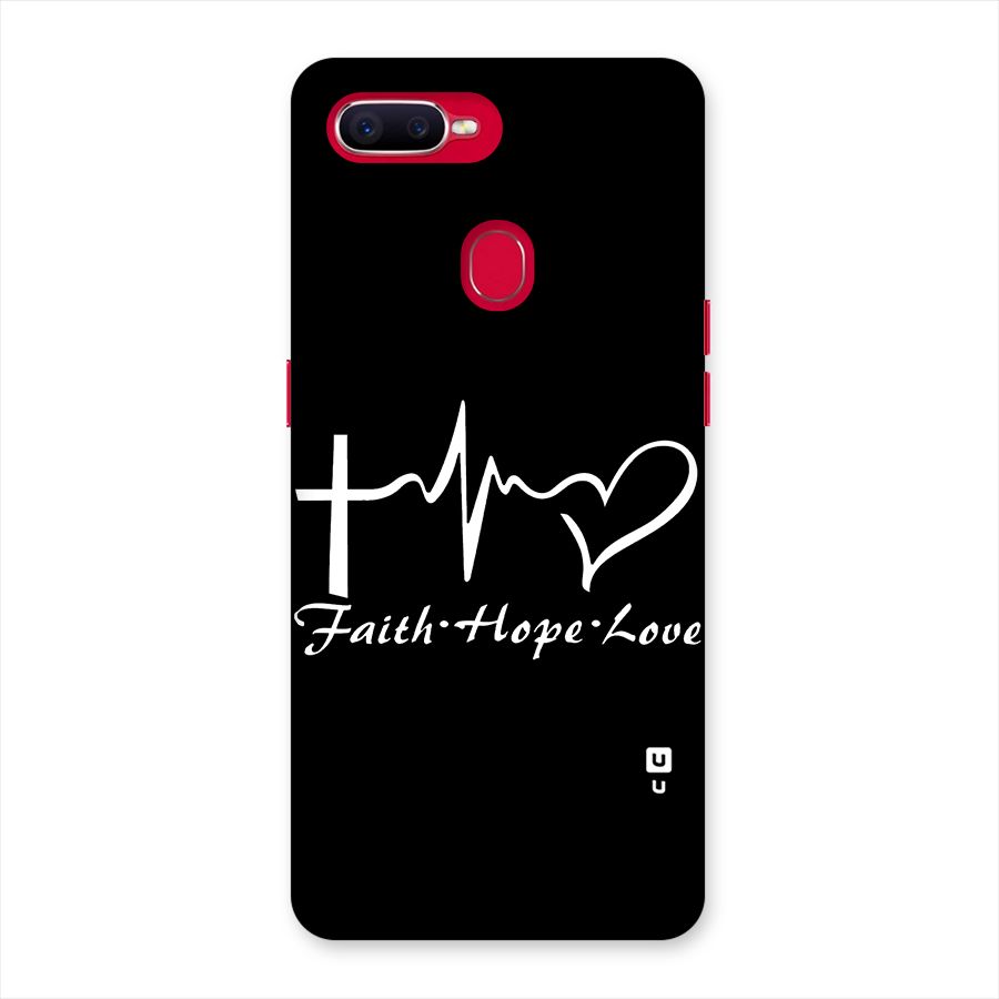 Faith Hope Love Heart Sign Back Case for Oppo F9 Pro