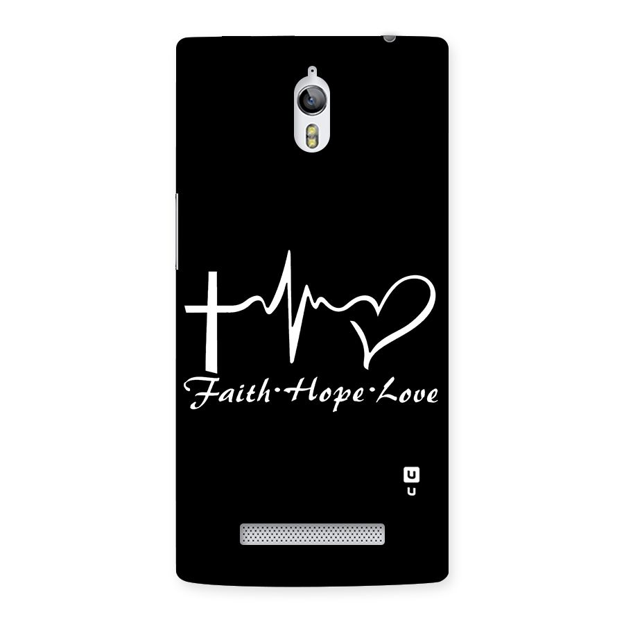 Faith Hope Love Heart Sign Back Case for Oppo Find 7