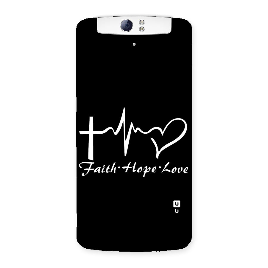 Faith Hope Love Heart Sign Back Case for Oppo N1