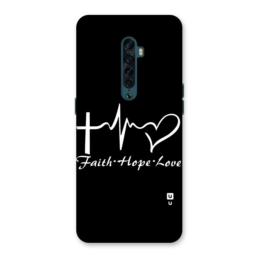 Faith Hope Love Heart Sign Back Case for Oppo Reno2