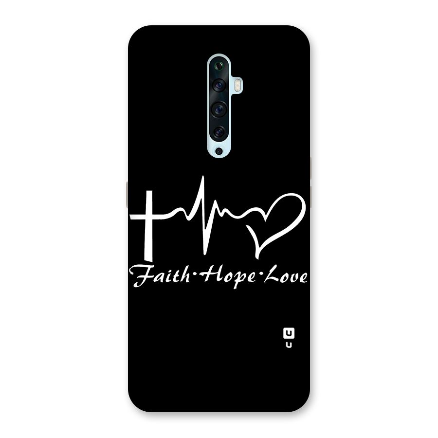 Faith Hope Love Heart Sign Back Case for Oppo Reno2 Z