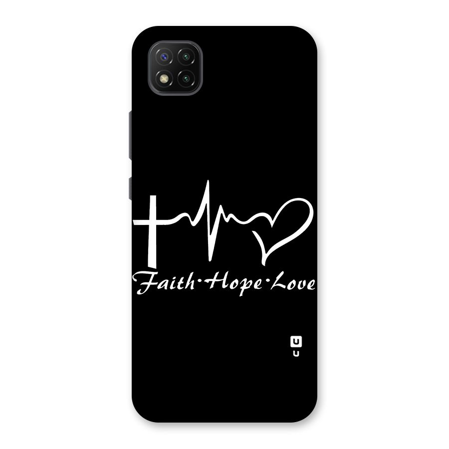 Faith Hope Love Heart Sign Back Case for Poco C3