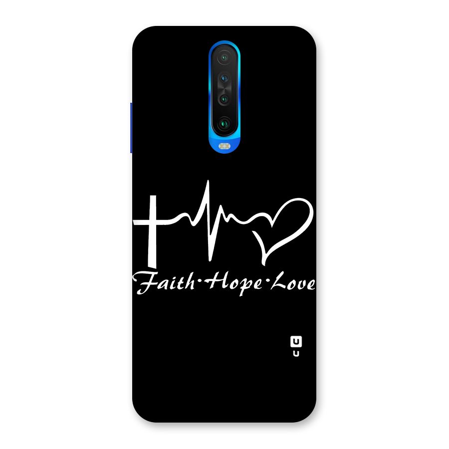 Faith Hope Love Heart Sign Back Case for Poco X2