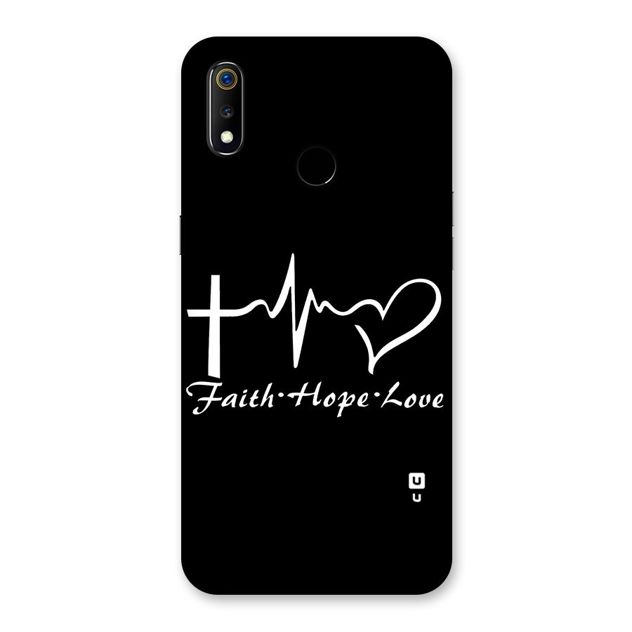 Faith Hope Love Heart Sign Back Case for Realme 3