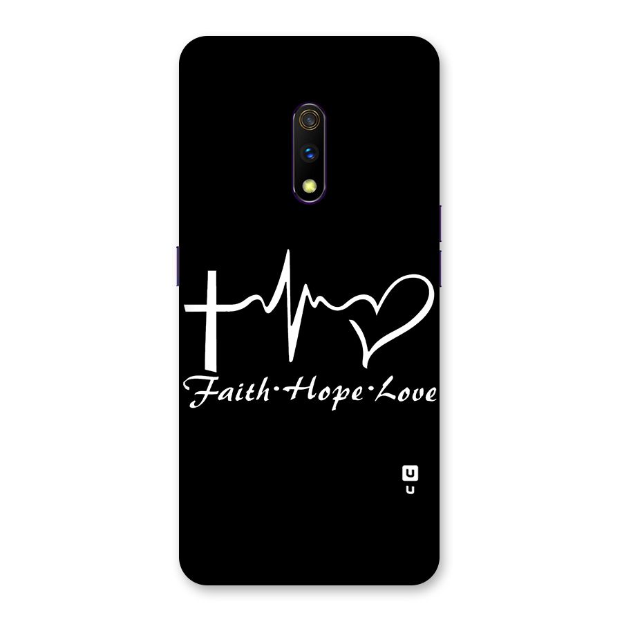 Faith Hope Love Heart Sign Back Case for Realme X