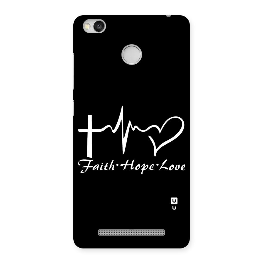 Faith Hope Love Heart Sign Back Case for Redmi 3S Prime
