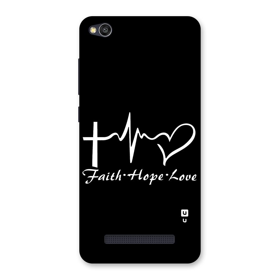 Faith Hope Love Heart Sign Back Case for Redmi 4A