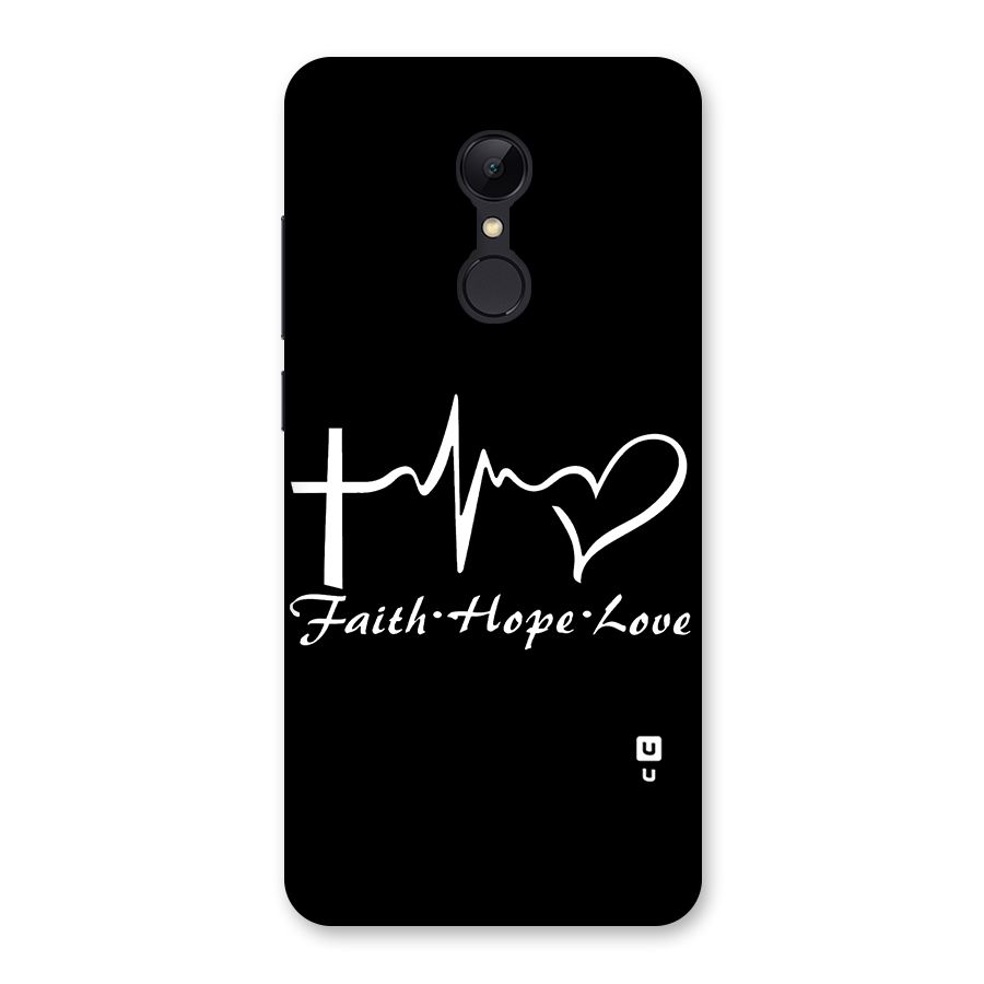 Faith Hope Love Heart Sign Back Case for Redmi 5