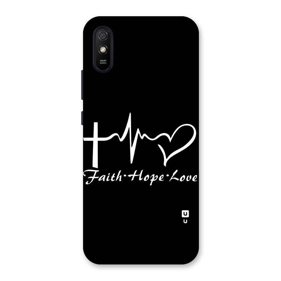 Faith Hope Love Heart Sign Back Case for Redmi 9A