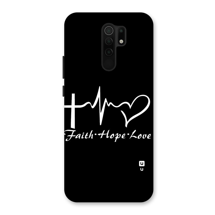 Faith Hope Love Heart Sign Back Case for Redmi 9 Prime