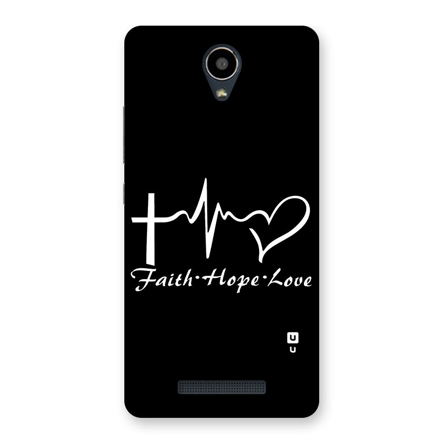 Faith Hope Love Heart Sign Back Case for Redmi Note 2
