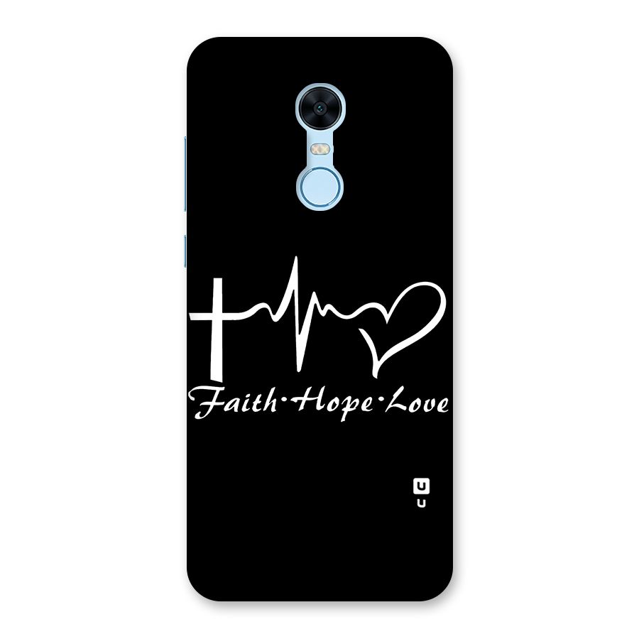 Faith Hope Love Heart Sign Back Case for Redmi Note 5