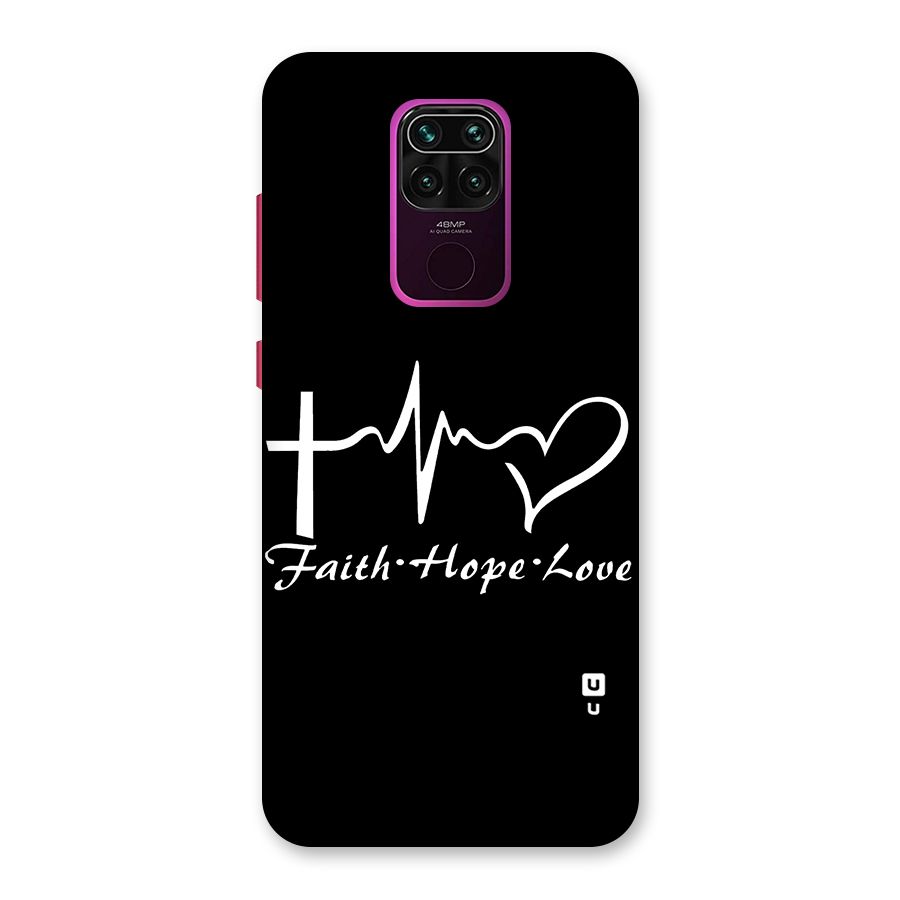 Faith Hope Love Heart Sign Back Case for Redmi Note 9