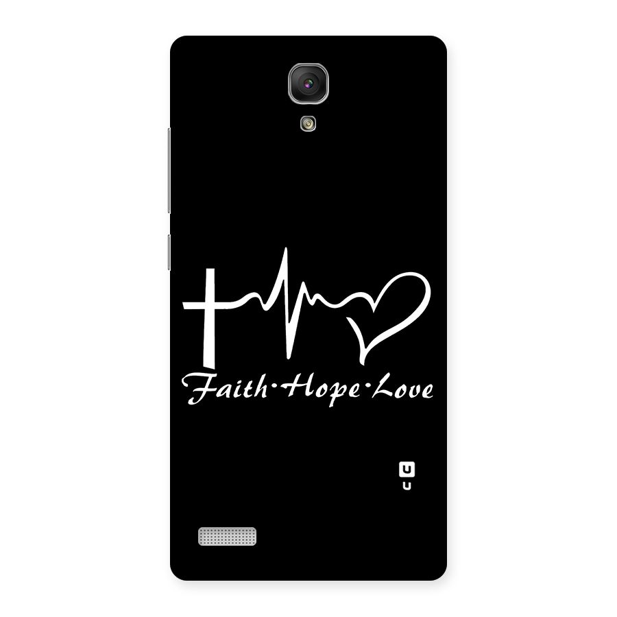 Faith Hope Love Heart Sign Back Case for Redmi Note Prime