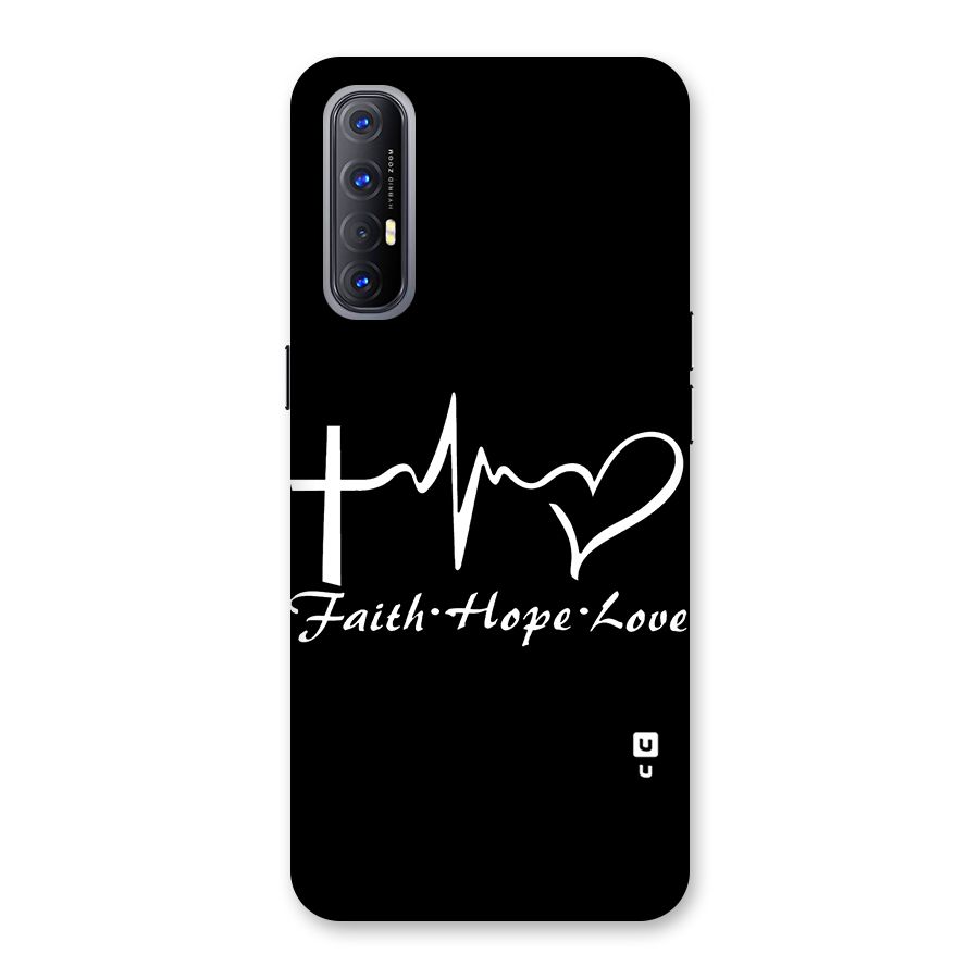 Faith Hope Love Heart Sign Back Case for Reno3 Pro