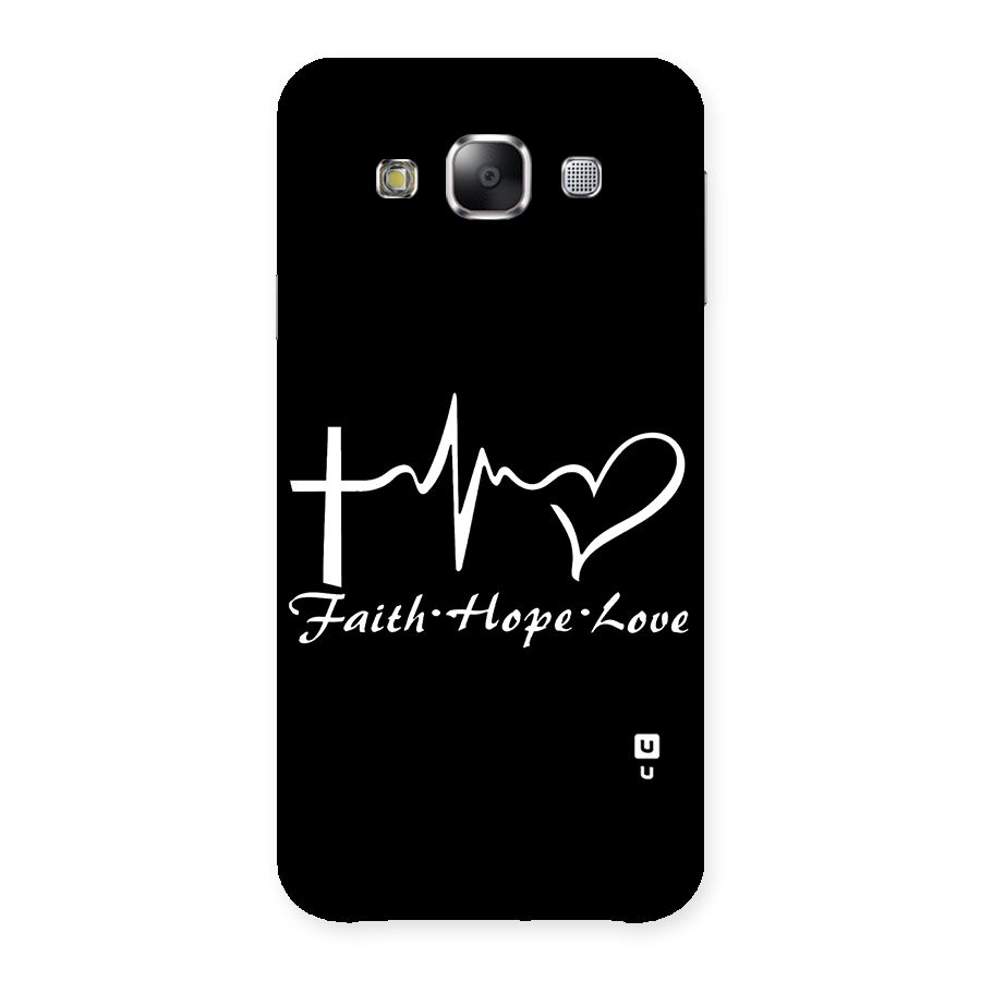 Faith Hope Love Heart Sign Back Case for Samsung Galaxy E5