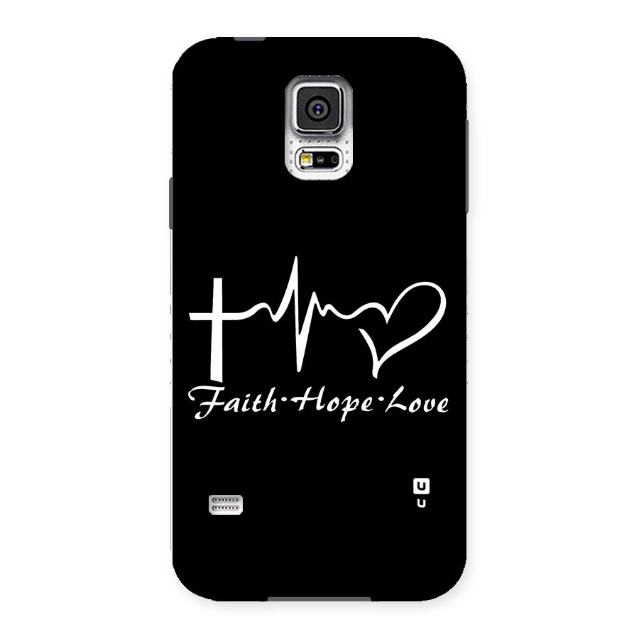 Faith Hope Love Heart Sign Back Case for Samsung Galaxy S5