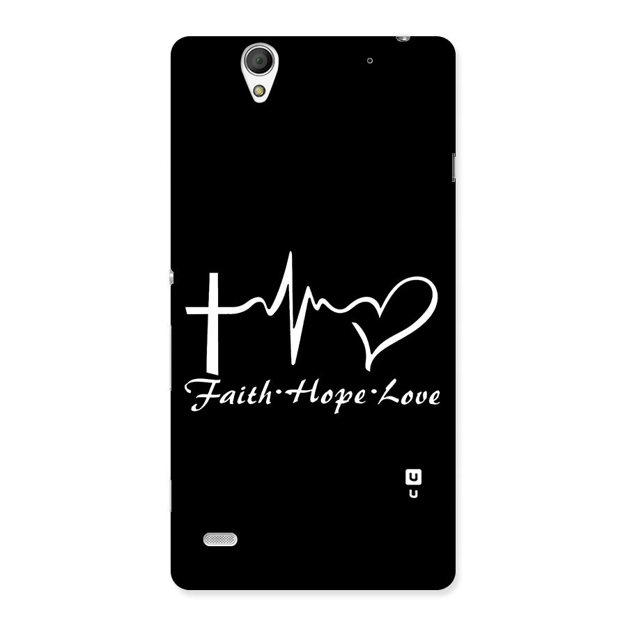 Faith Hope Love Heart Sign Back Case for Sony Xperia C4