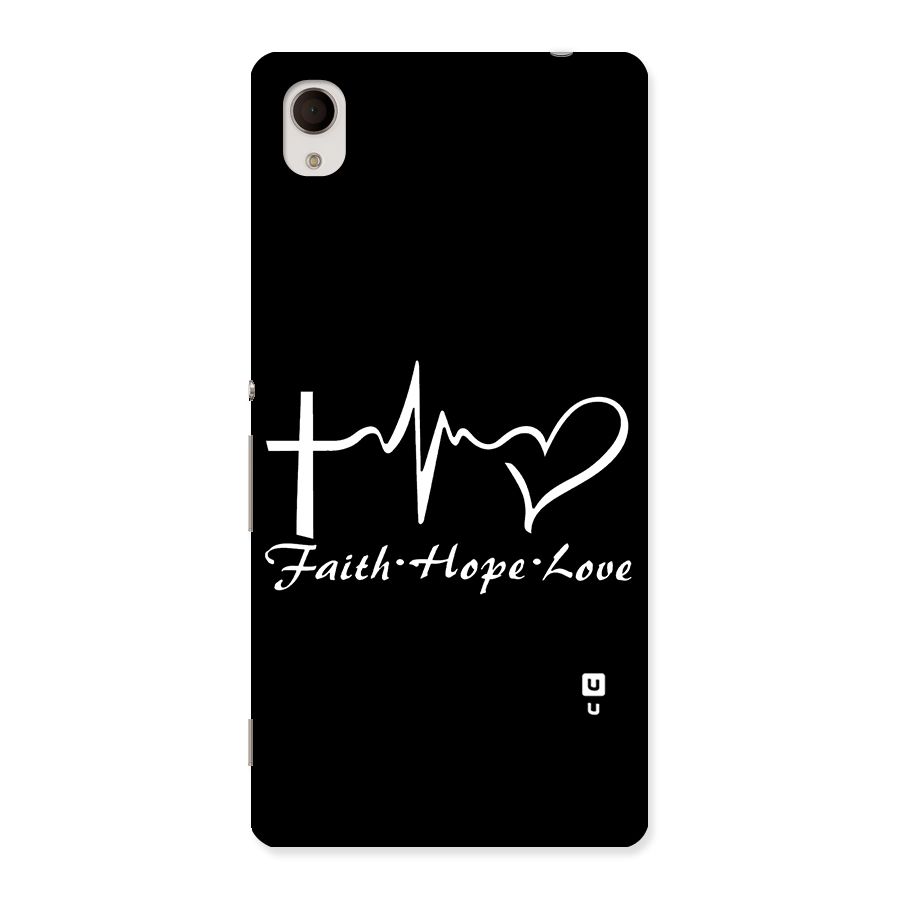 Faith Hope Love Heart Sign Back Case for Sony Xperia M4
