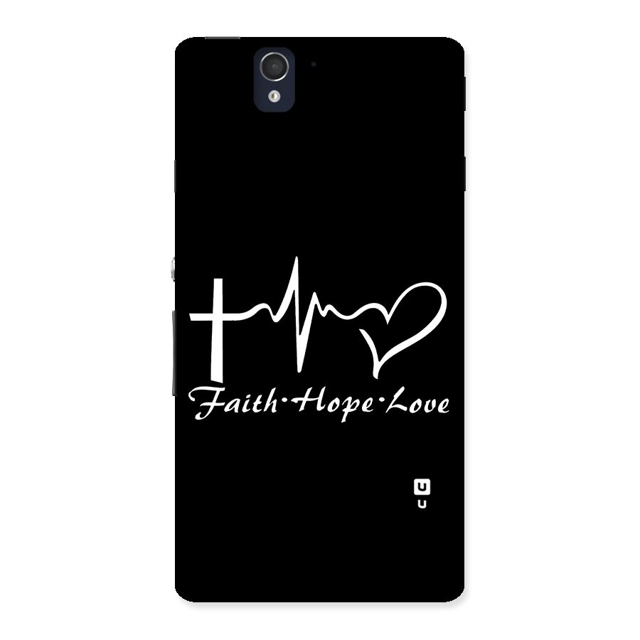 Faith Hope Love Heart Sign Back Case for Sony Xperia Z