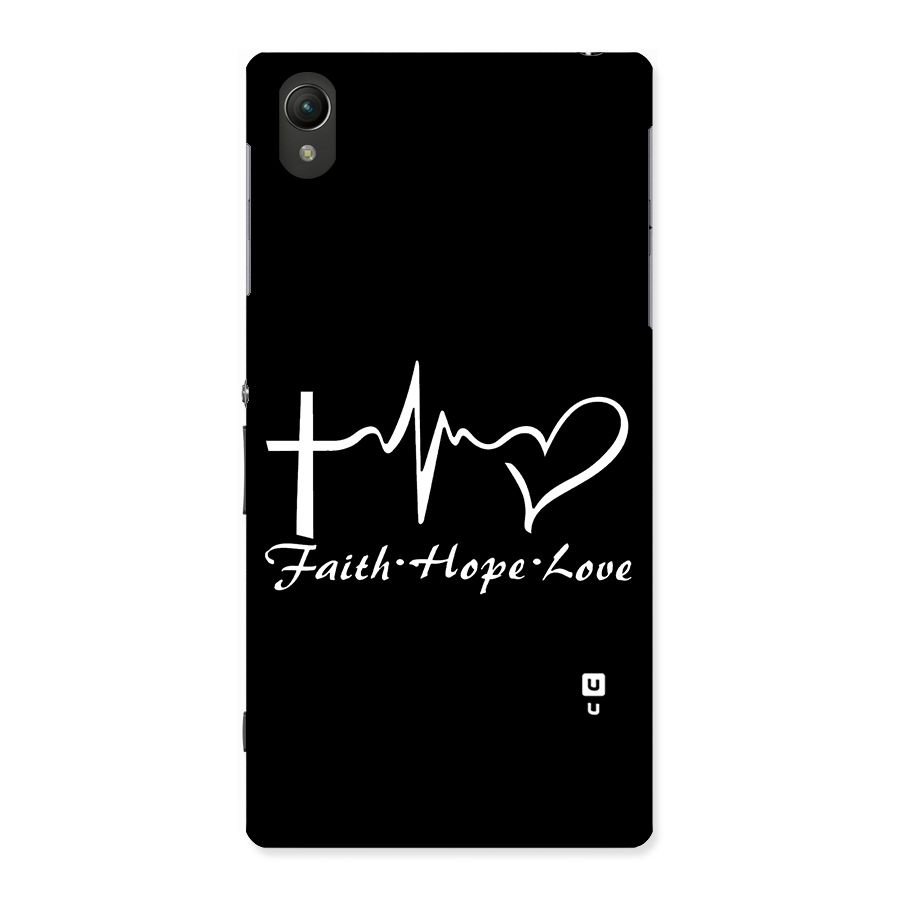 Faith Hope Love Heart Sign Back Case for Sony Xperia Z1