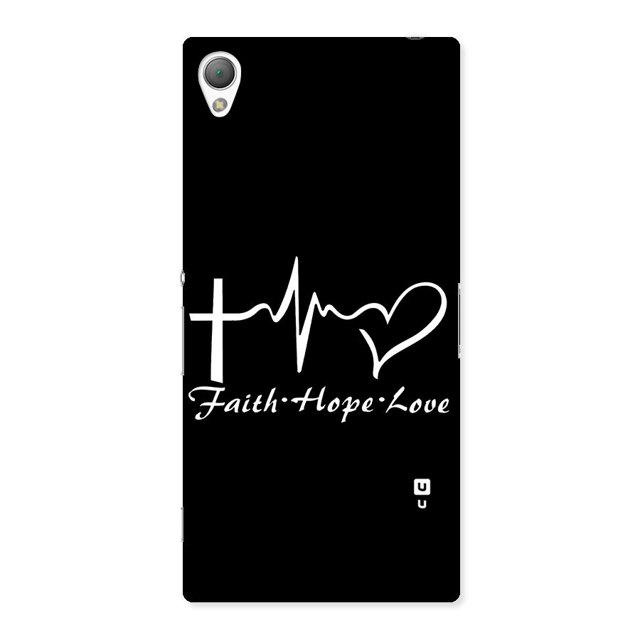Faith Hope Love Heart Sign Back Case for Sony Xperia Z3