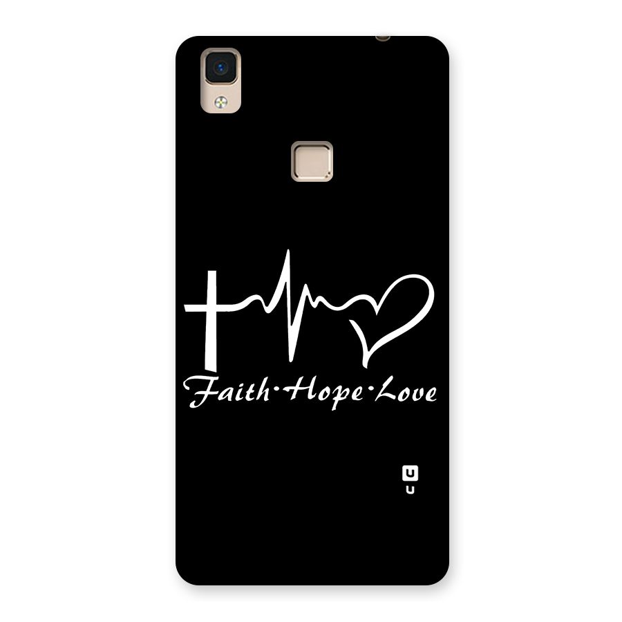 Faith Hope Love Heart Sign Back Case for V3 Max
