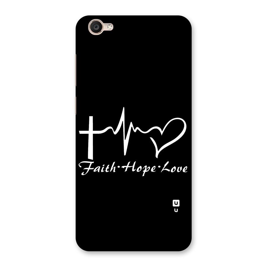 Faith Hope Love Heart Sign Back Case for Vivo Y55L