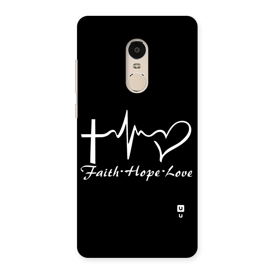 Faith Hope Love Heart Sign Back Case for Xiaomi Redmi Note 4