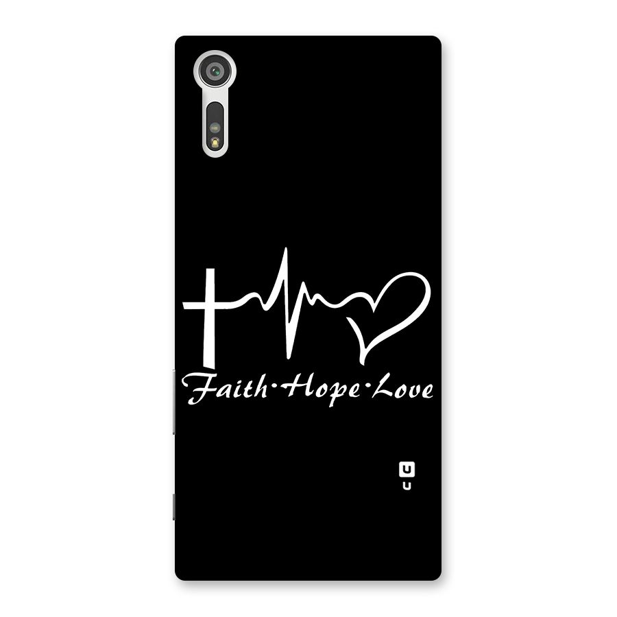 Faith Hope Love Heart Sign Back Case for Xperia XZ