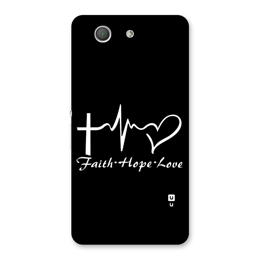 Faith Hope Love Heart Sign Back Case for Xperia Z3 Compact