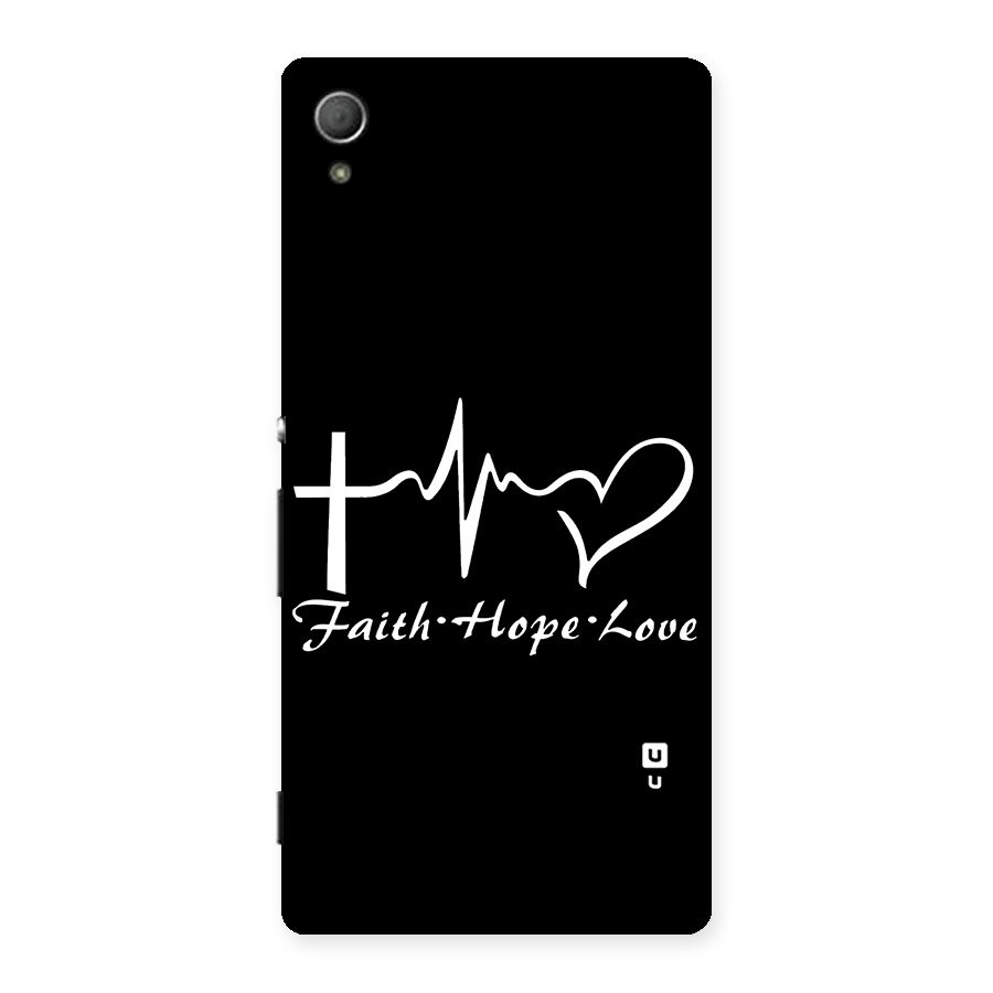 Faith Hope Love Heart Sign Back Case for Xperia Z4