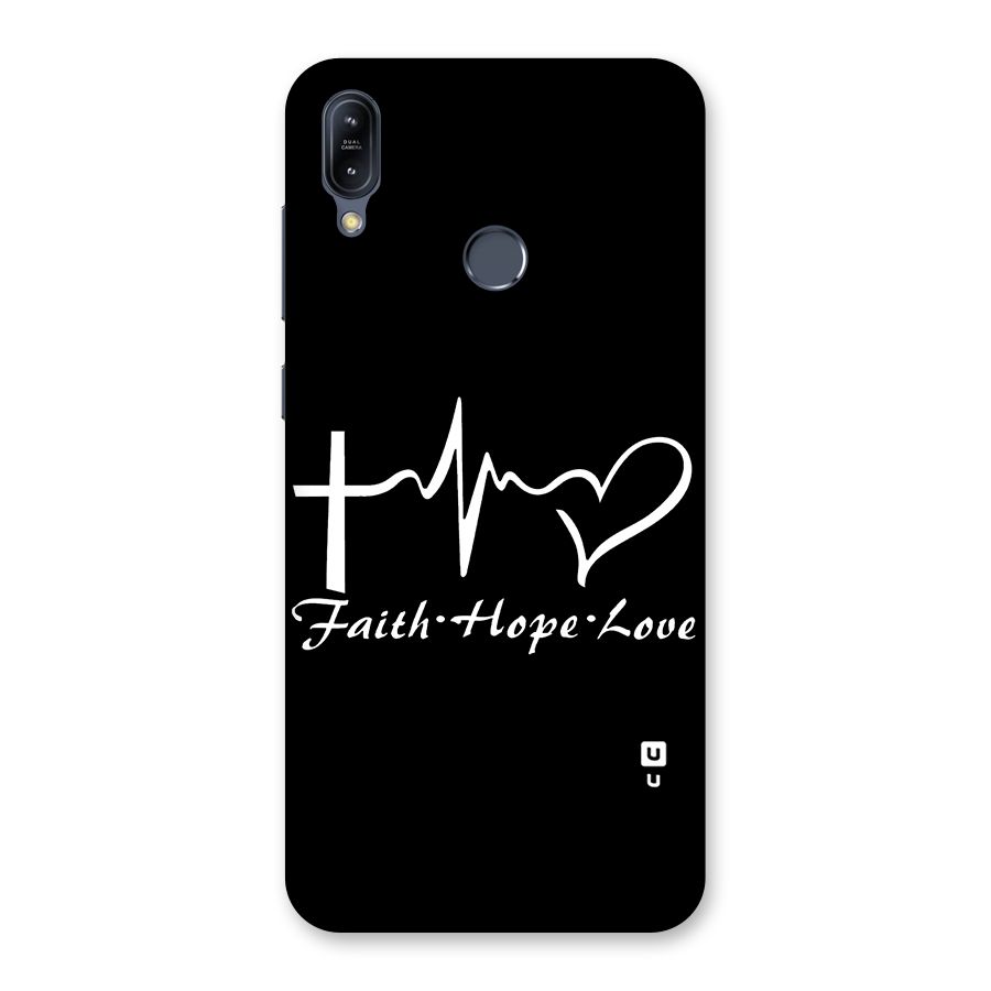 Faith Hope Love Heart Sign Back Case for Zenfone Max M2