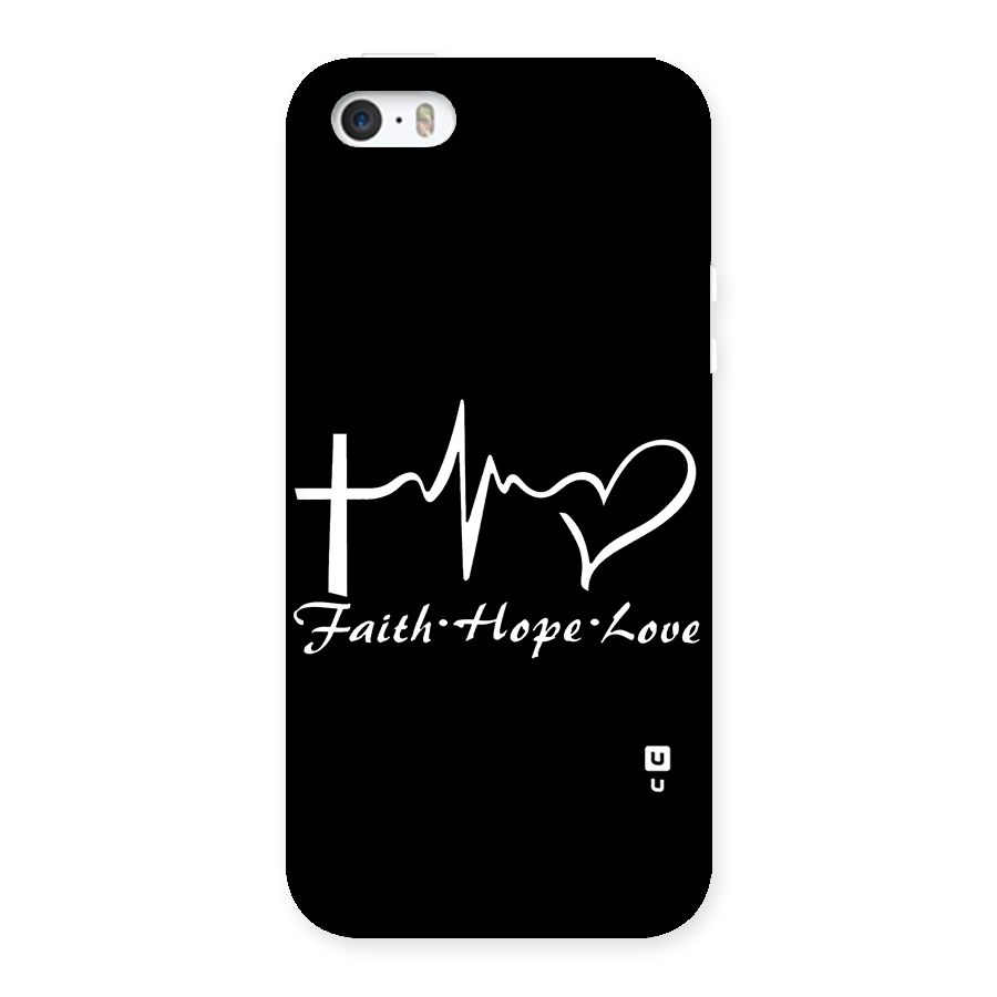 Faith Hope Love Heart Sign Back Case for iPhone SE