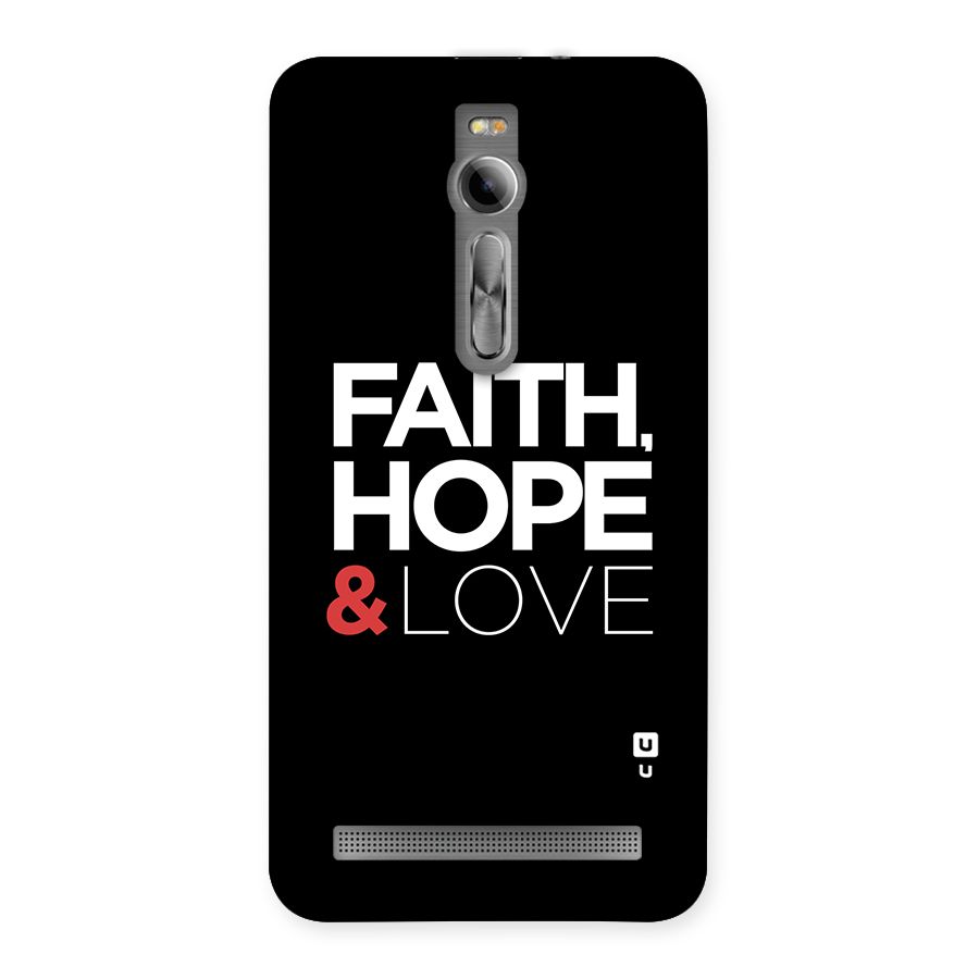 Faith Hope and Love Typography Back Case for Asus Zenfone 2