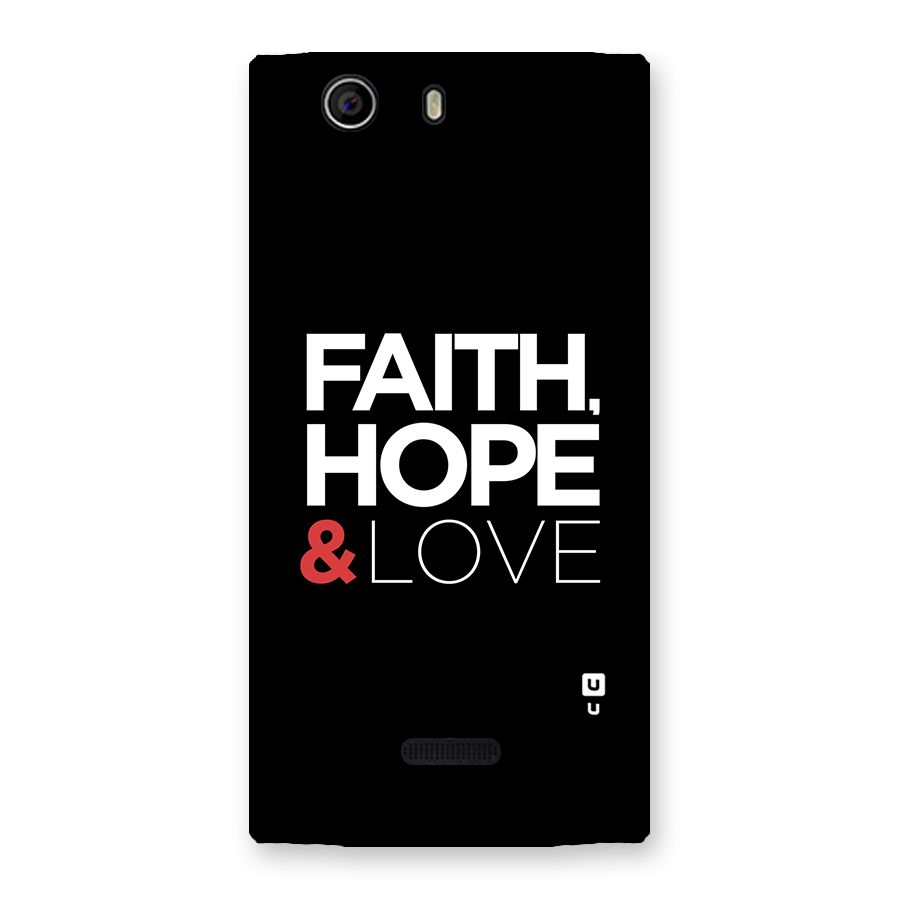 Faith Hope and Love Typography Back Case for Canvas Nitro 2 E311