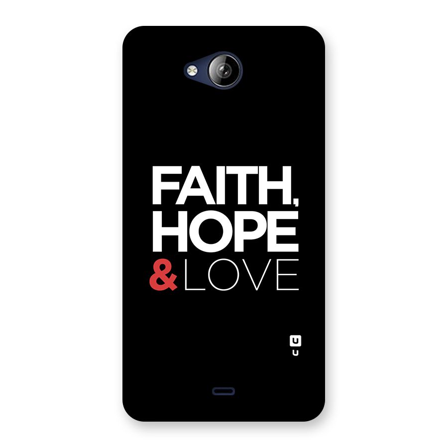 Faith Hope and Love Typography Back Case for Canvas Play Q355