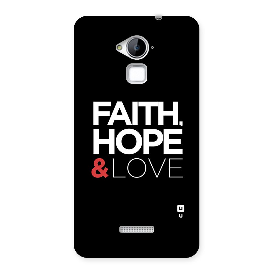Faith Hope and Love Typography Back Case for Coolpad Note 3