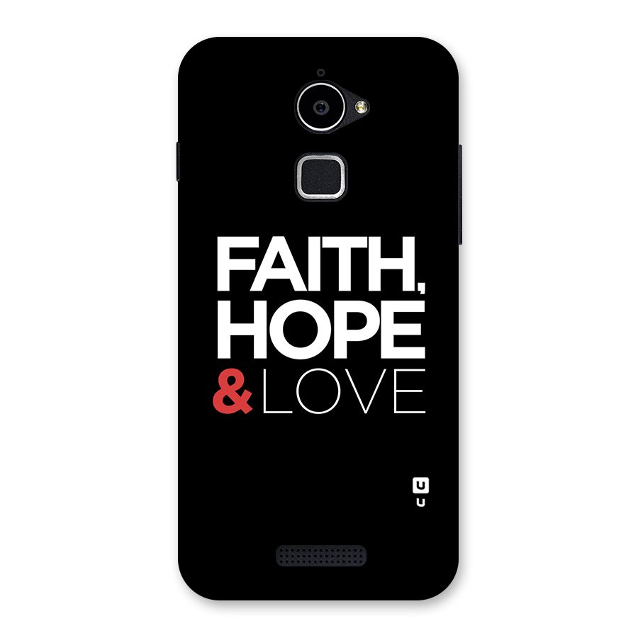 Faith Hope and Love Typography Back Case for Coolpad Note 3 Lite