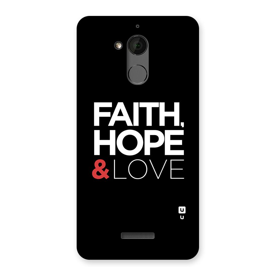 Faith Hope and Love Typography Back Case for Coolpad Note 5