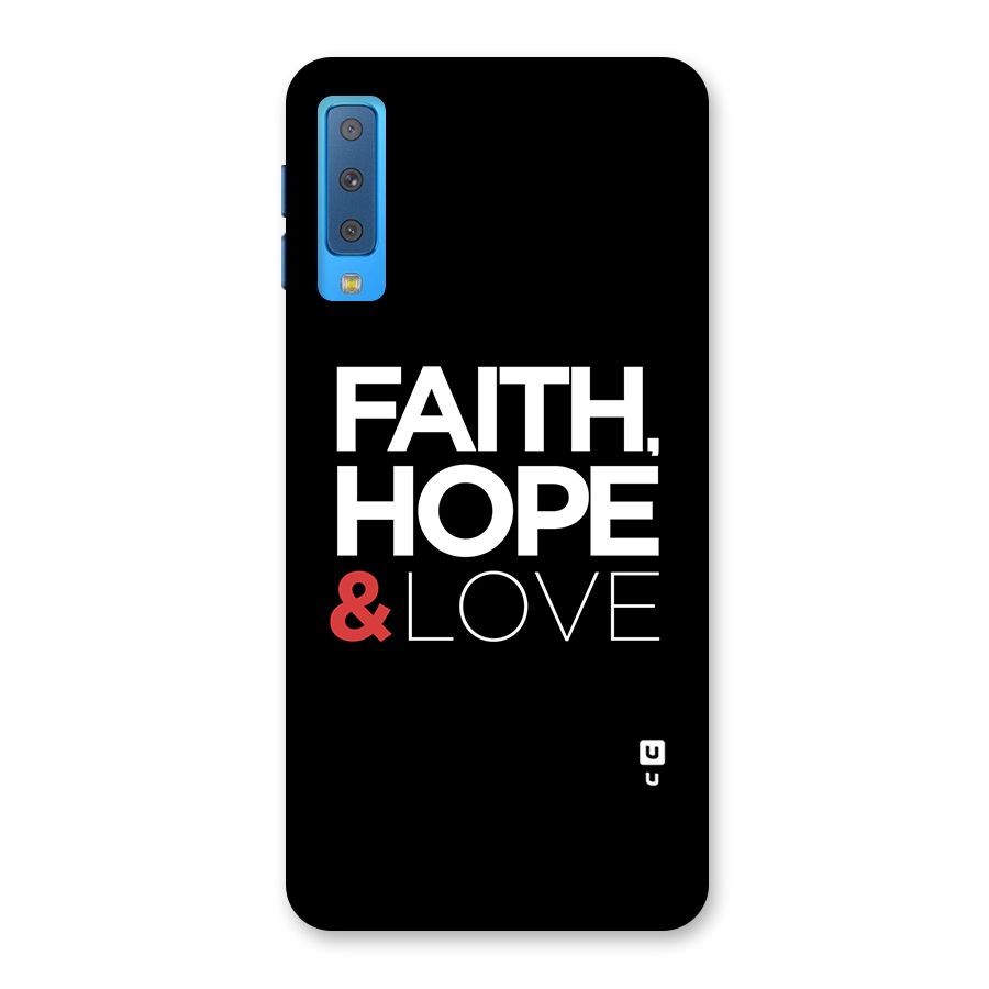 Faith Hope and Love Typography Back Case for Galaxy A7 (2018)