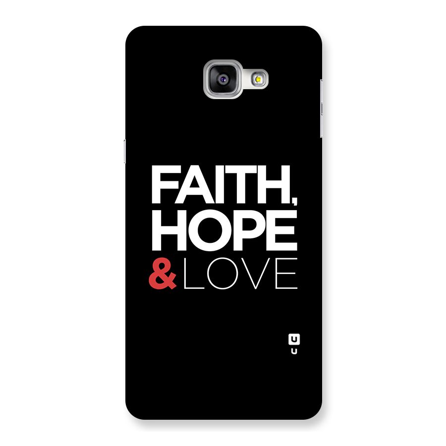 Faith Hope and Love Typography Back Case for Galaxy A9
