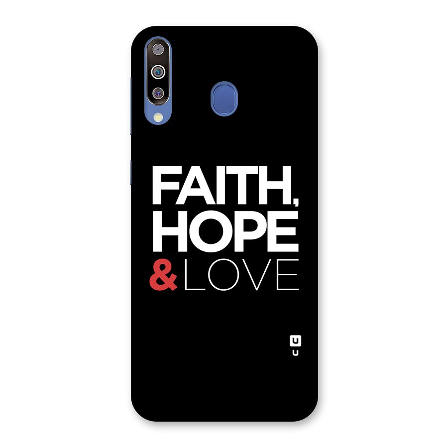 Faith Hope and Love Typography Back Case for Galaxy M30
