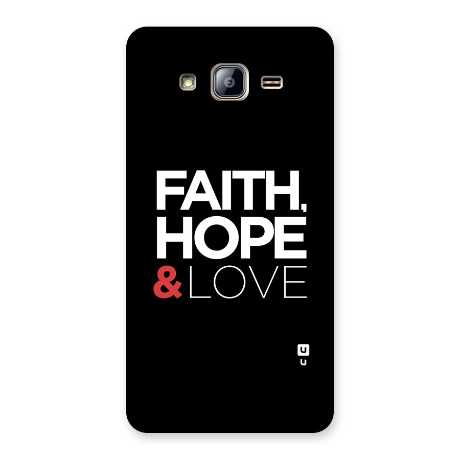 Faith Hope and Love Typography Back Case for Galaxy On5