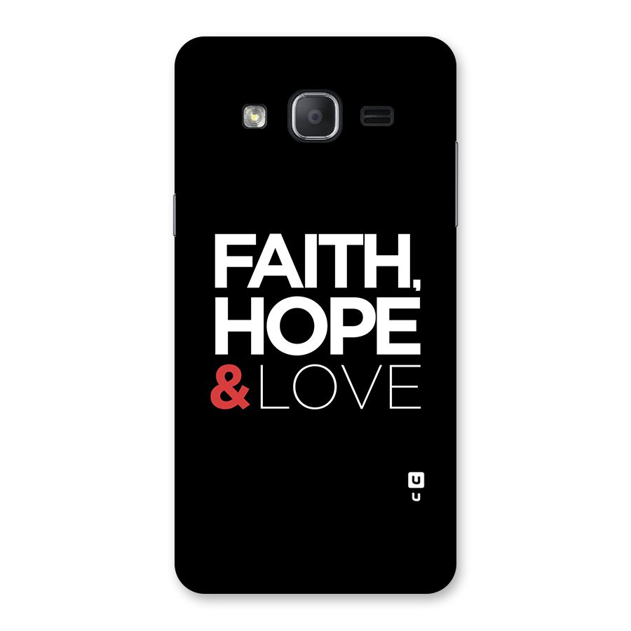 Faith Hope and Love Typography Back Case for Galaxy On7 2015