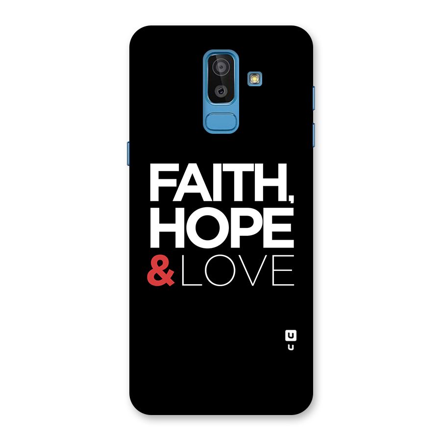 Faith Hope and Love Typography Back Case for Galaxy On8 (2018)