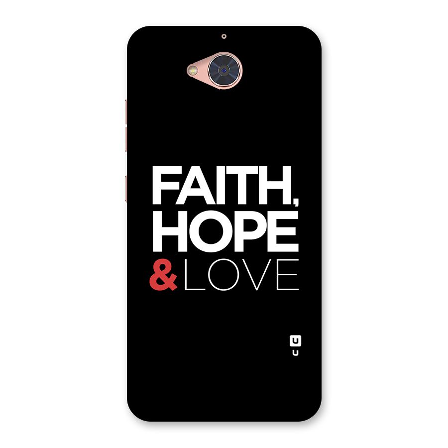 Faith Hope and Love Typography Back Case for Gionee S6 Pro