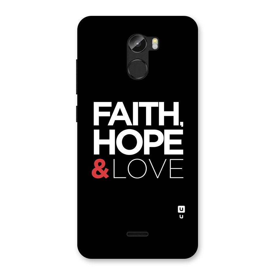 Faith Hope and Love Typography Back Case for Gionee X1